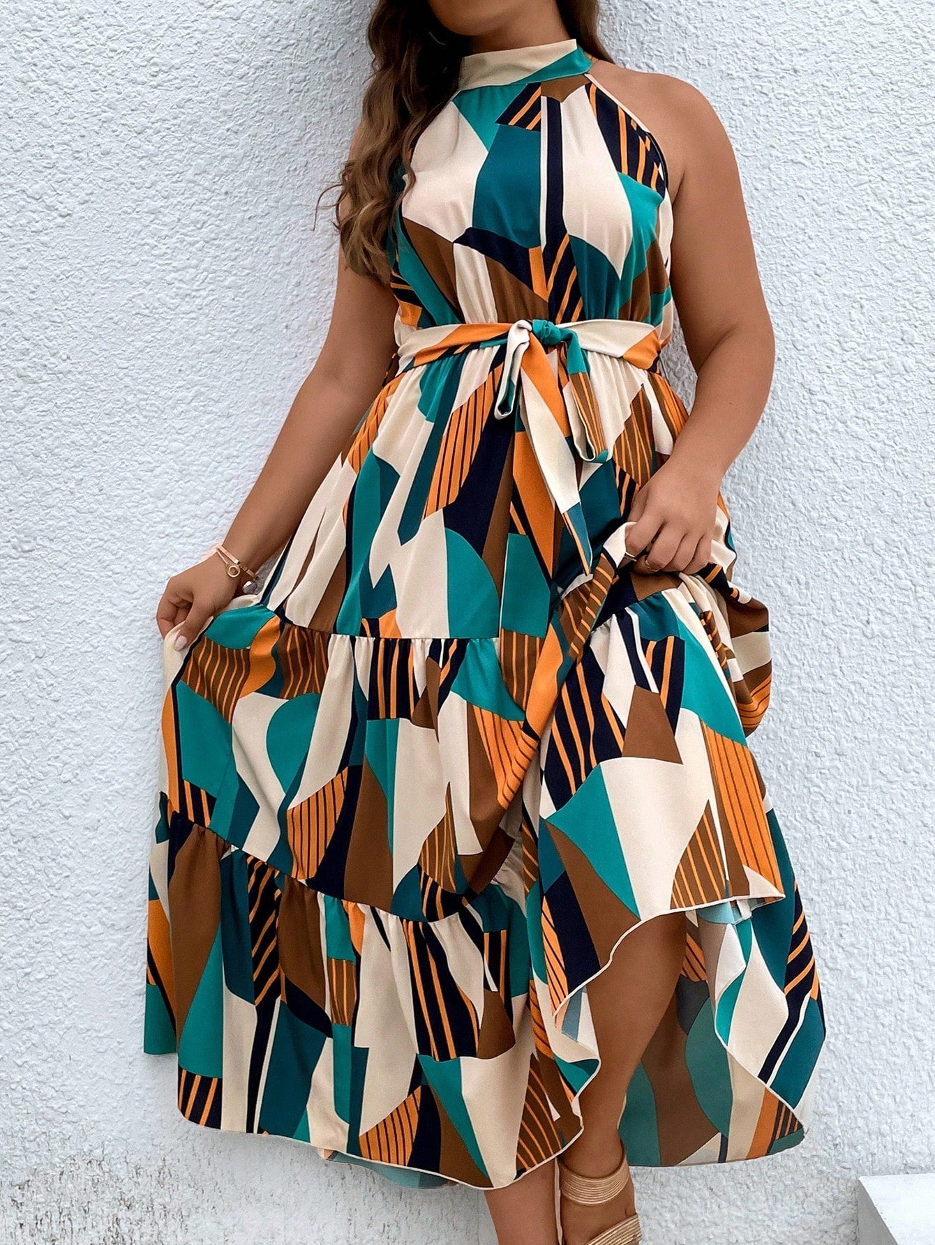 Vestido Tulum Plus Size Multicolorido / 0Xl