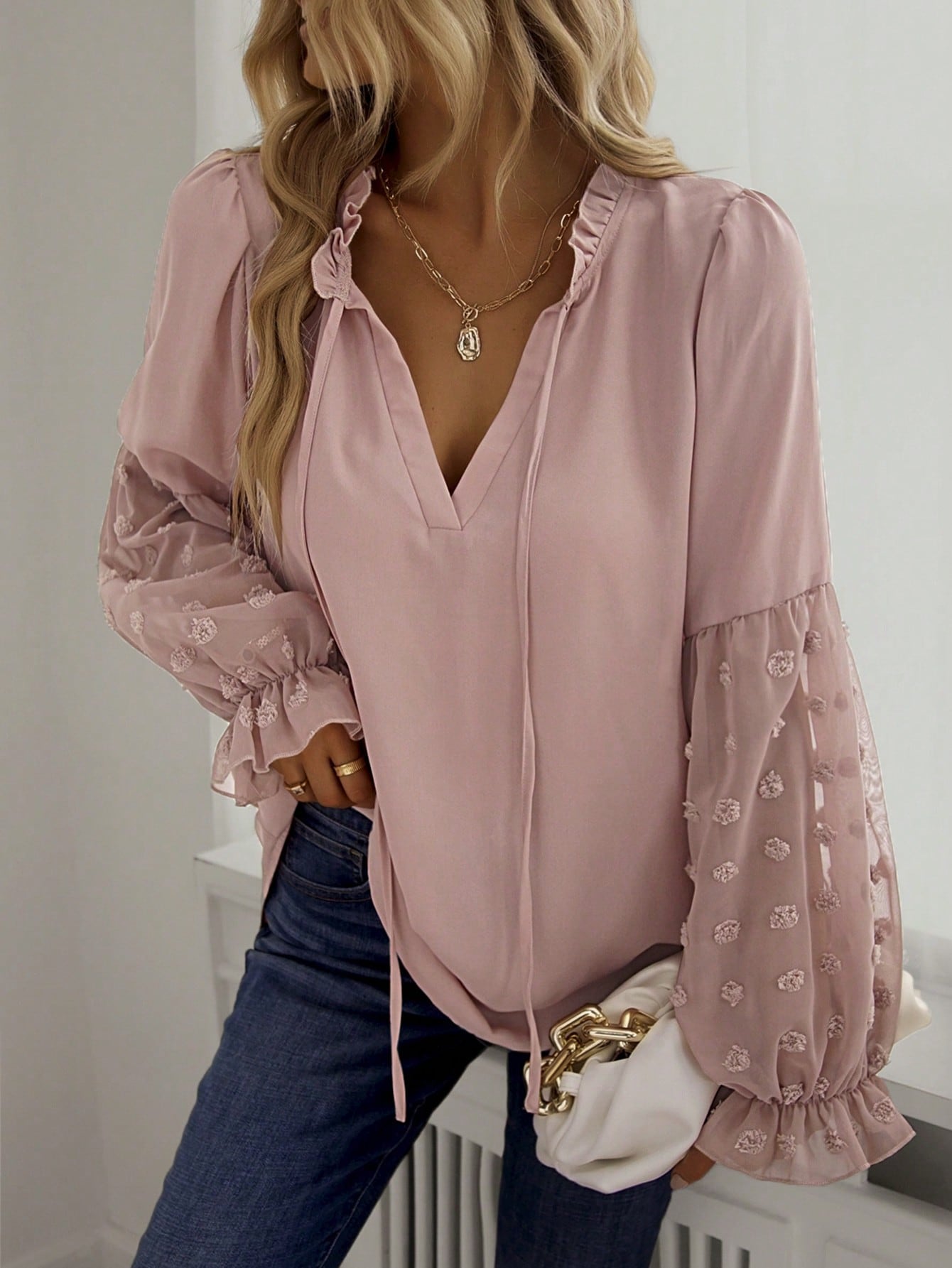 Blusa Bianca Rosa Chiclete / P (S)