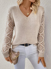 Blusa de Tricô com Manga Trabalhada