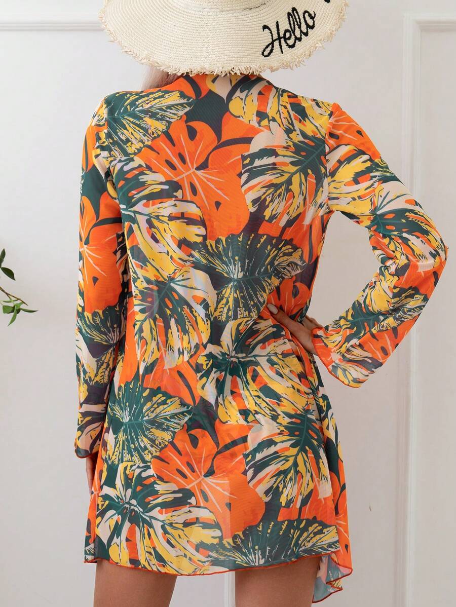 Conjunto Praia Flor de Fogo 3 Peças