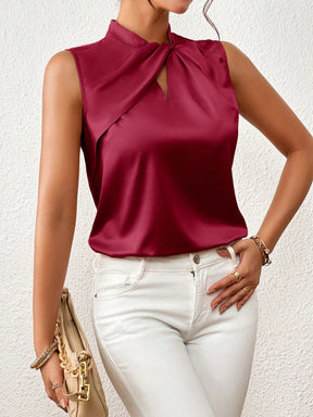 Blusa Cetim Simone Vinho / Pp (Xs)