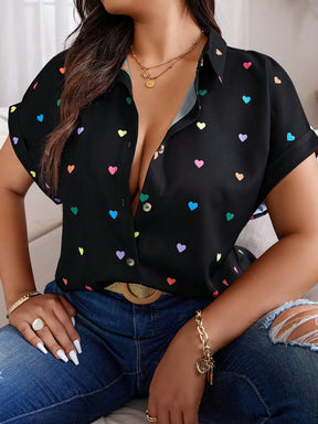 Blusa Coração Plus Size