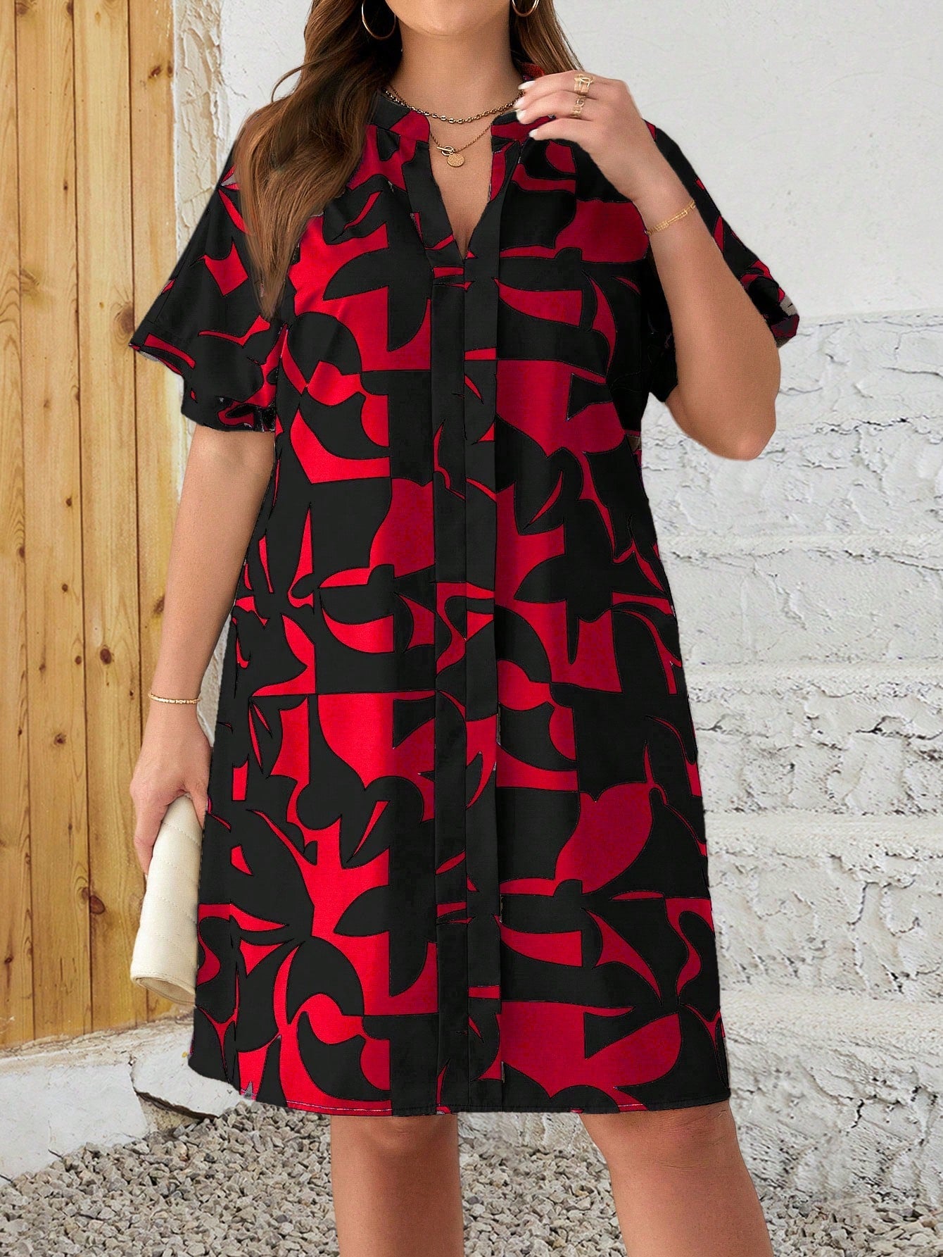 Vestido Gipsy Plus Size Vermelho / 0Xl