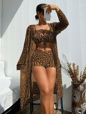 Conjunto Praia Mykonos - 3 Peças