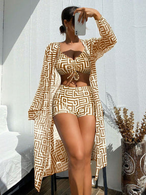 Conjunto Praia Mykonos - 3 Peças