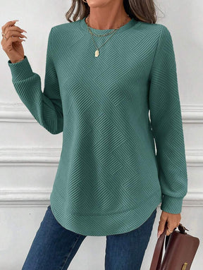 Blusa em Alto Relevo e Manga Longa
