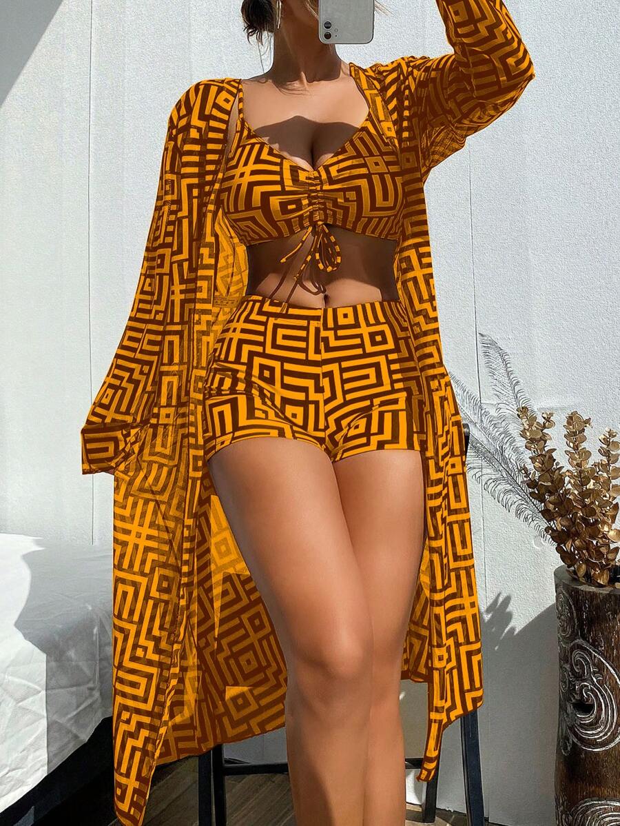 Conjunto Praia Mykonos - 3 Peças