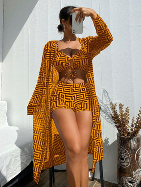 Conjunto Praia Mykonos - 3 Peças